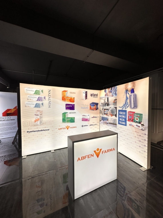 Abfen Farma DS Modüler Lightbox  istanbul lightbox, satilik stand, pop stand, orumcek stand, rollup stand, medikal stand, amerika stand, avrupa stand (9)