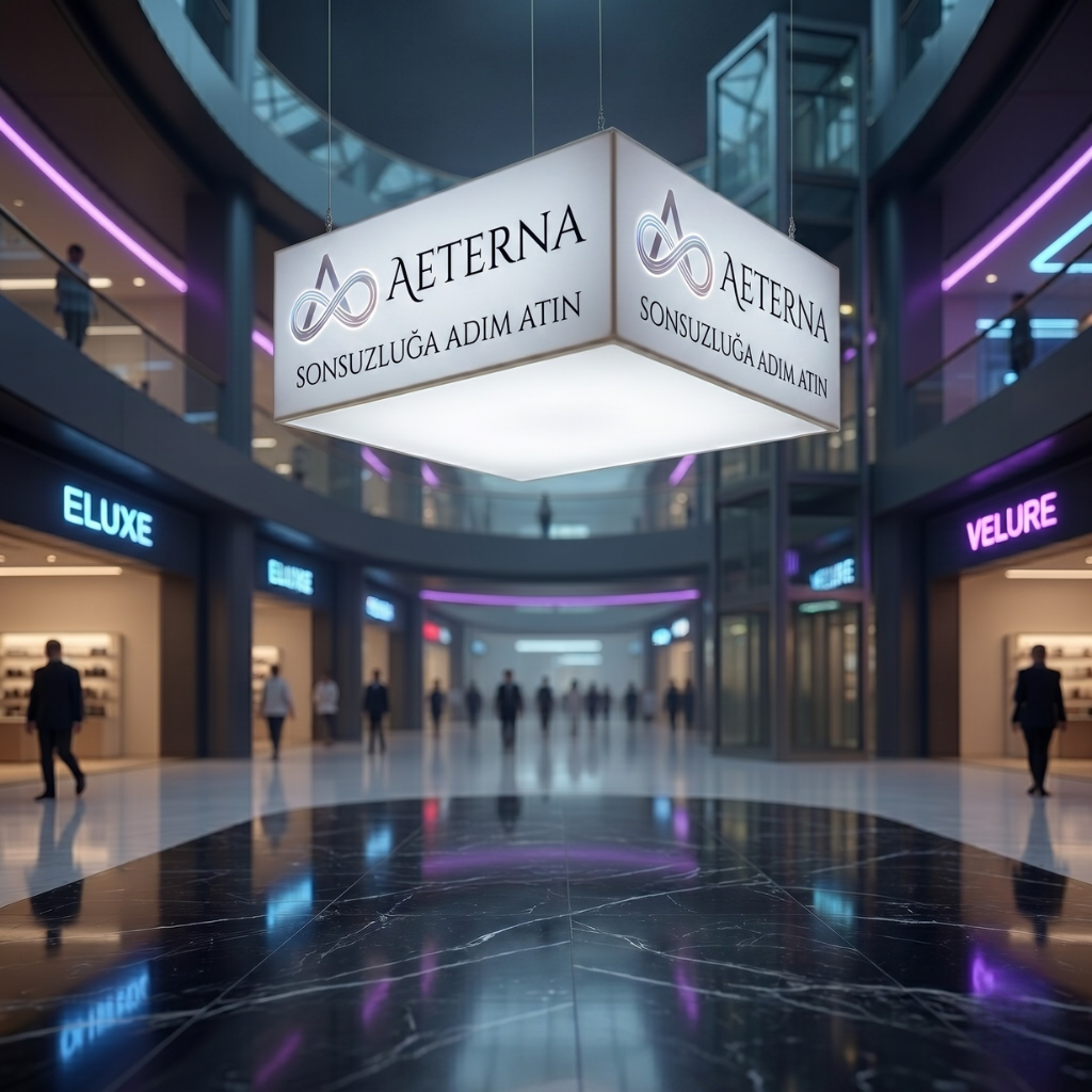 AVM Tavan Asılı Küp Lightbox AVM Tavan Asılı Küp Lightbox - Lüks Marka Tanıtımı | Dekopa