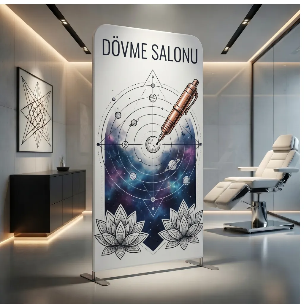 Tattoo Studio Backdrop - Dövme Stüdyosu Kumaş Dekor | Dekopa