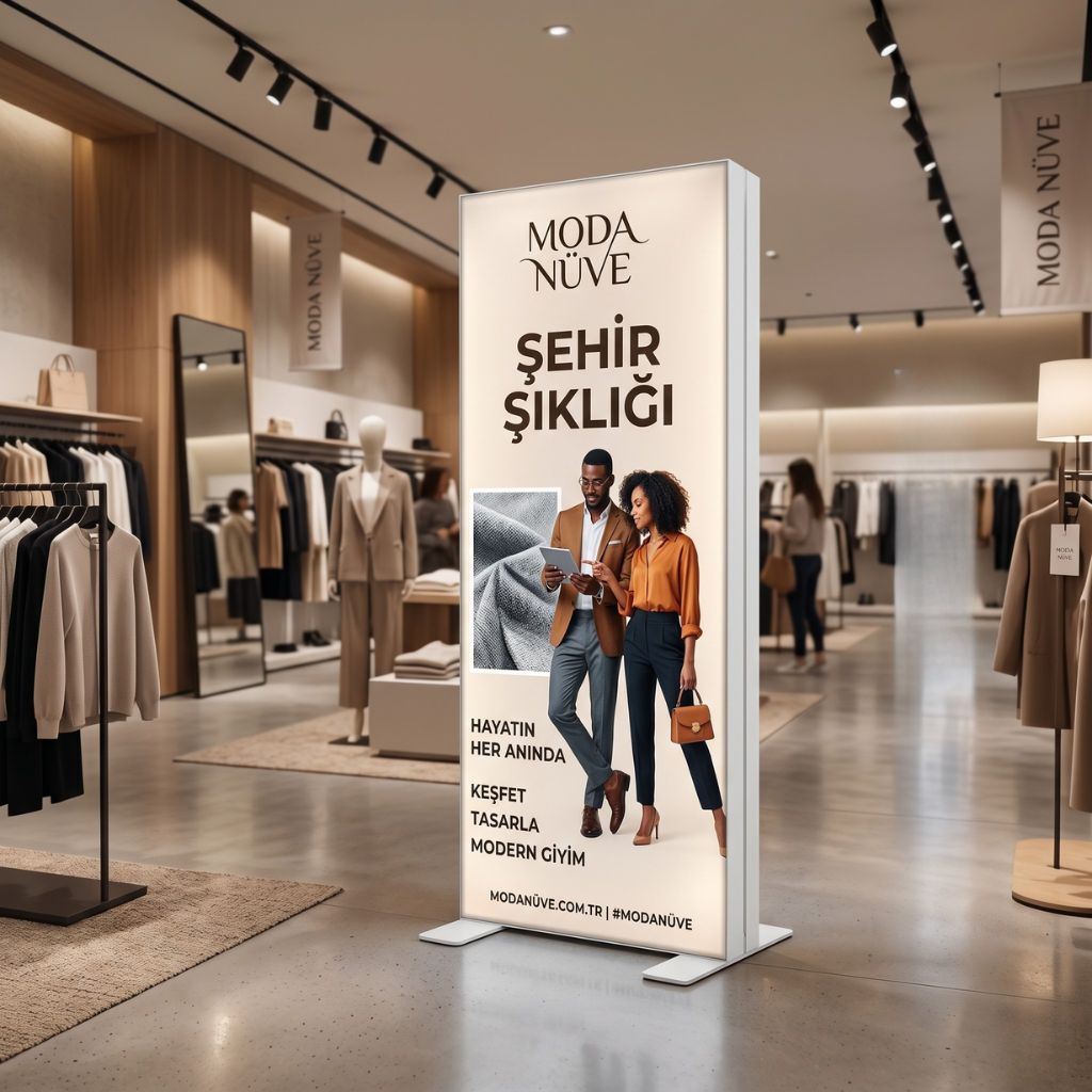 Kıyafet Mağazası Ayaklı Lightbox Kıyafet Mağazası Ayaklı Lightbox - Koleksiyon Tanıtımı | Dekopa