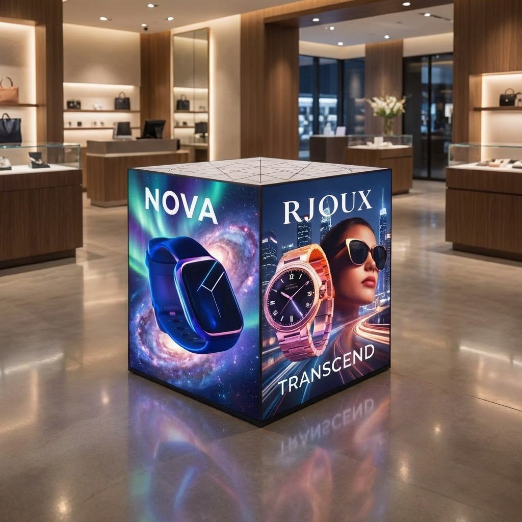 Mağaza Showroom Küp Lightbox Mağaza Showroom Küp Lightbox - Marka Tanıtım Standı | Dekopa