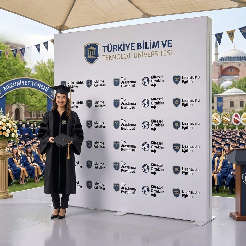 Mezuniyet Töreni - Sahne Arkası ve Fotoğraf Duvarı