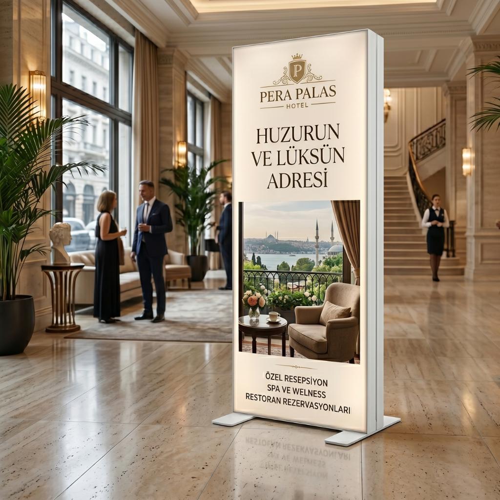 Otel Lobi Ayaklı Lightbox Otel Lobi Ayaklı Lightbox - Tanıtım Panosu | Dekopa