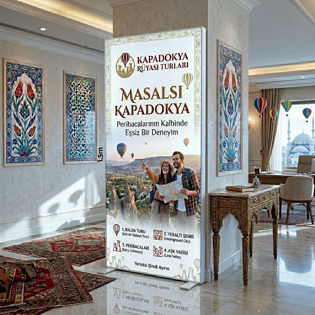 Otel Resepsiyon Ayaklı Lightbox Otel Resepsiyon Ayaklı Lightbox - Tur Tanıtım Panosu | Dekopa